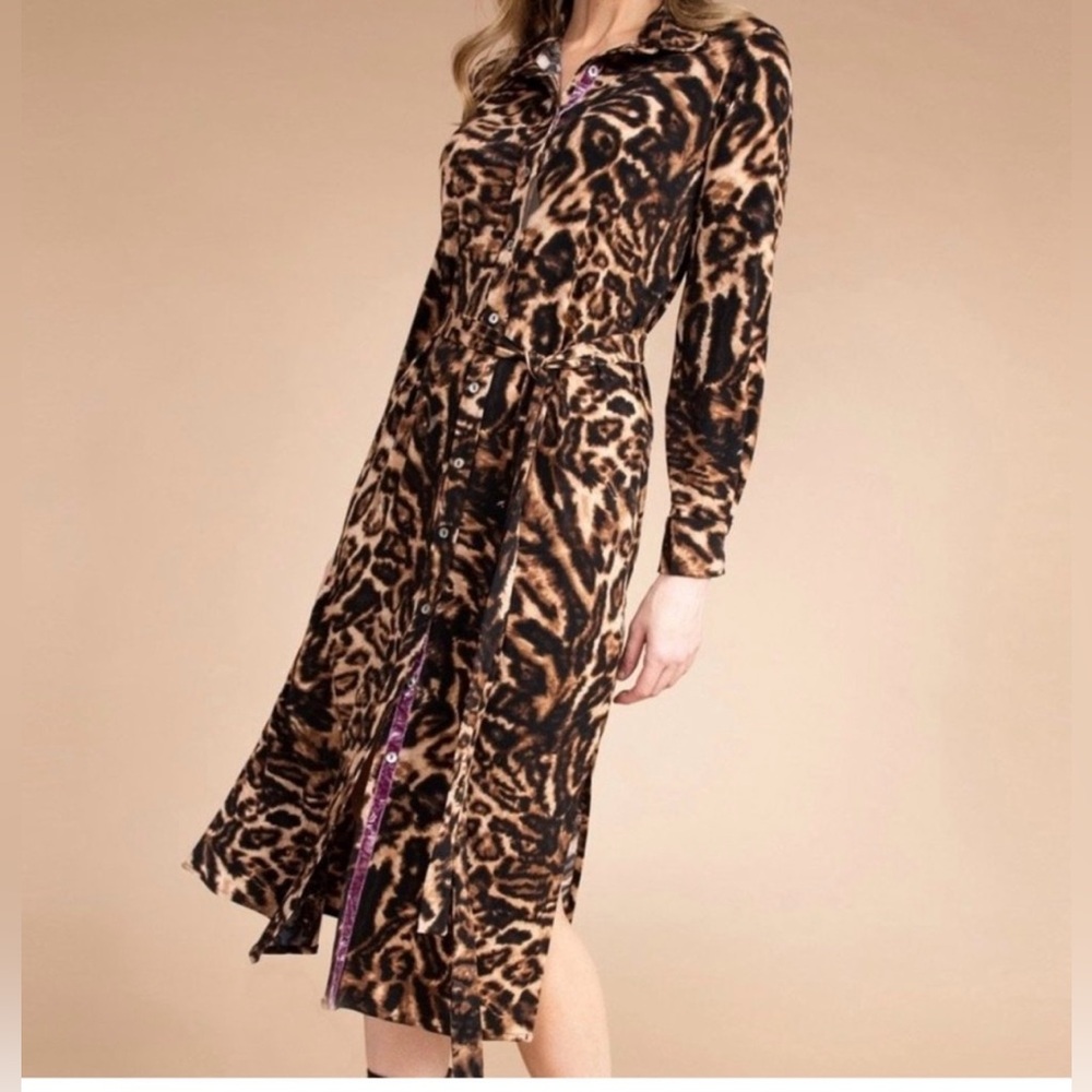 Uncle Frank long cheetah print dress